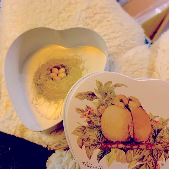 4”x4” little Tin trinket dish with beautiful artwork done by Marjolein Bastin - Picture 2 of 5